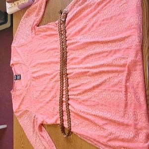 Justify Dress 3X color is coral